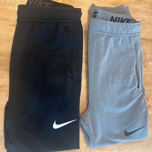 Nike Kids Black and Gray Dri-FIT Joggers Duo